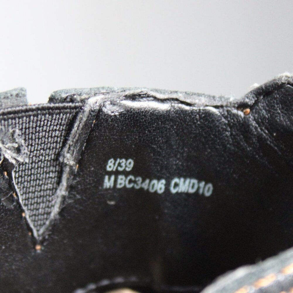 B.O.C. Born Concept Black Pebble Leather Slip-On Mule Block Chunky Heels Size 8 - Picture 7 of 7